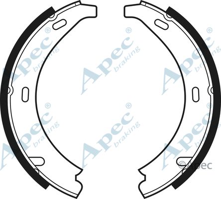 APEC BRAKING Piduriklotside komplekt,seisupidur SHU363